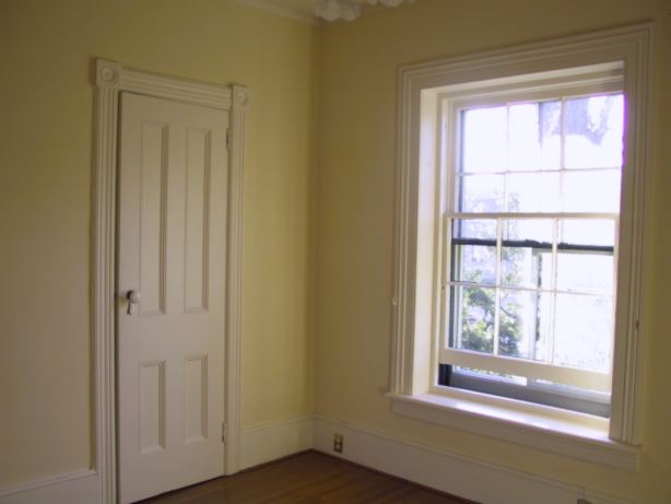 Living room - closet: walls are not so yellow
